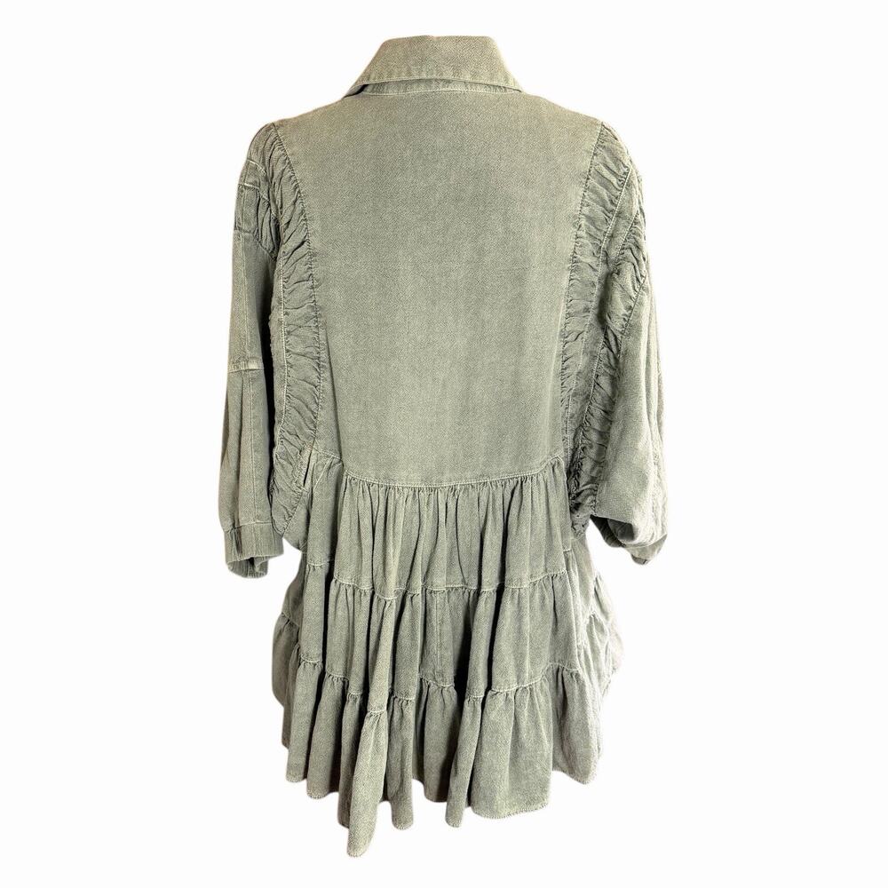 Free People Women's Green Hampton Mini Dress Small Bohemian boho Hippie - Picture 4 of 11